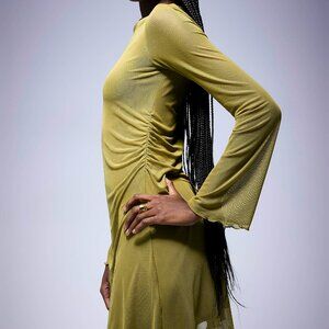 JJXX Lettuce Trim Micromesh Dress